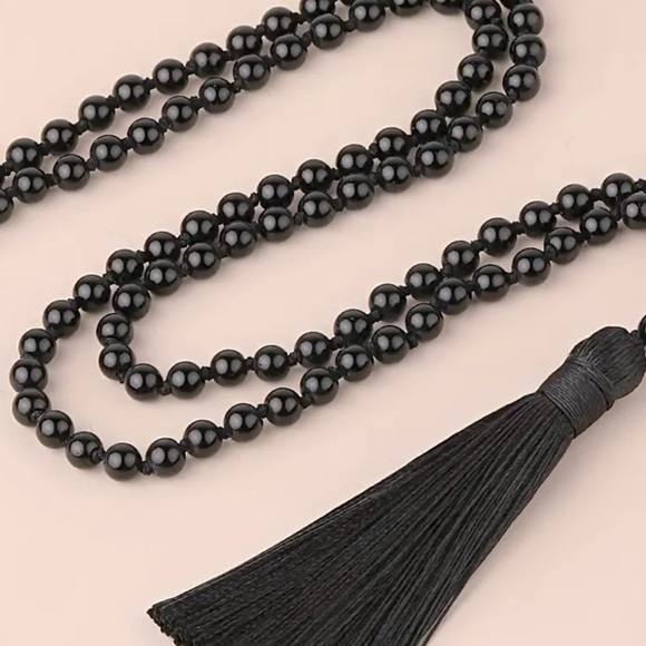 Black Onyx Meditation Mala - Picture 4 of 4